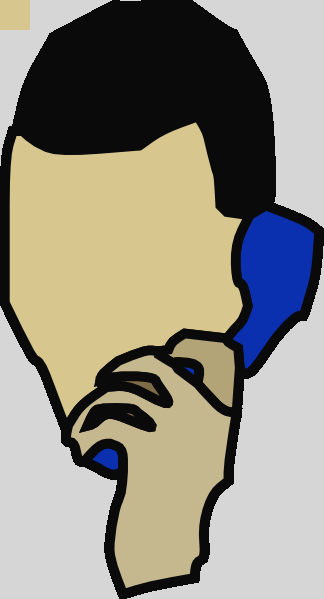 Man Talking On The Phone Clip Art Free Vector / 4vector - Man Talking On The Phone Clip Art Free Vector / 4vector (324x599)