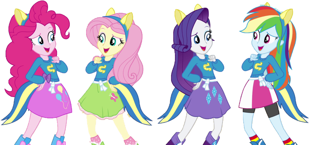 Mane 5 Singing Helping Twilight Win The Crown By Mlpcustoms97 - Cartoon (1024x576)