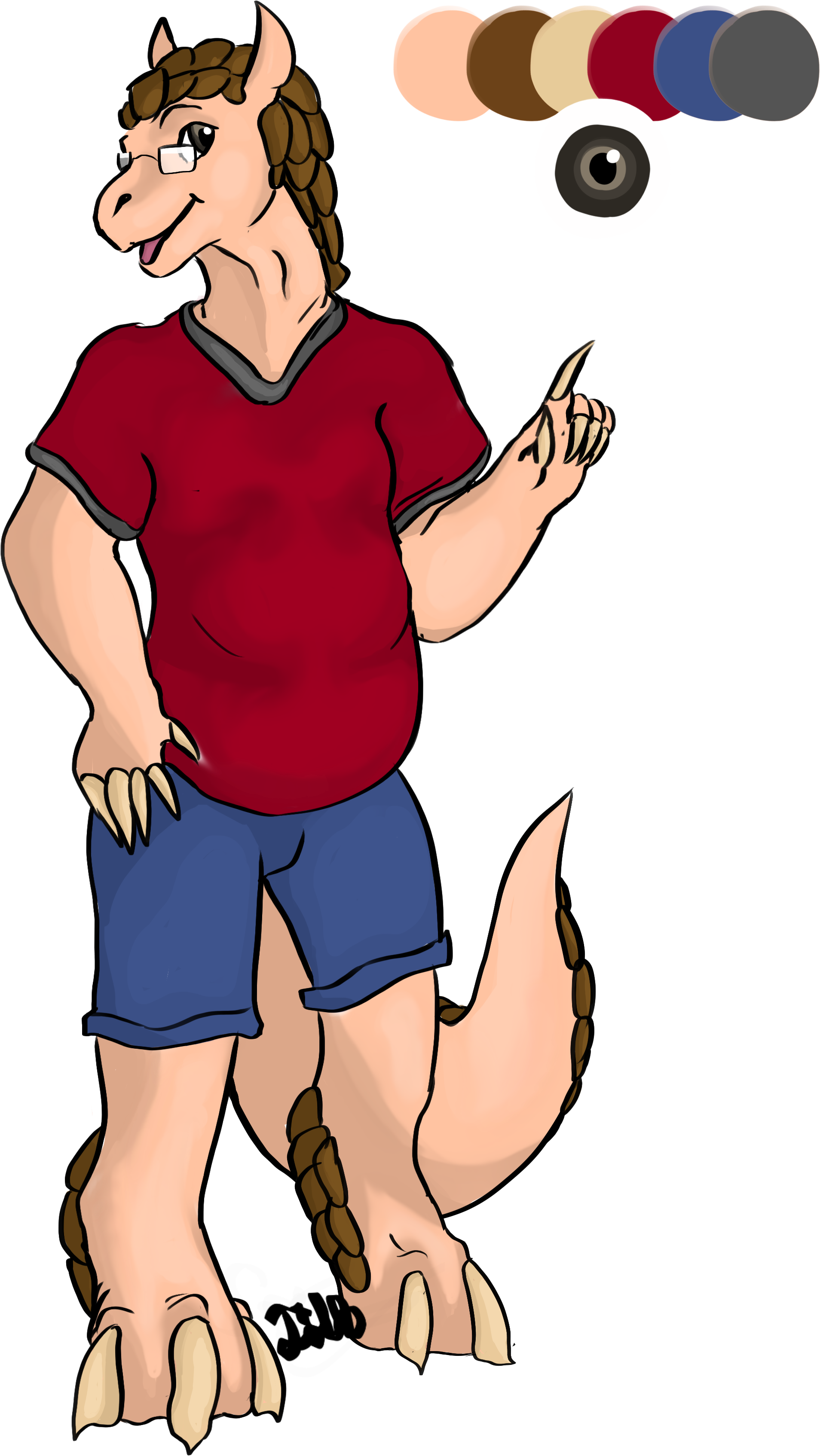 Teshy The Pangolin - Clip Art (2480x3508)