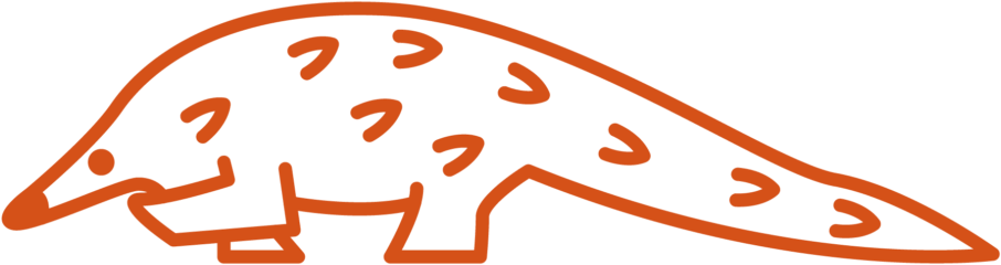Pangolin Emoji, Line Icon - Clip Art (1024x349)