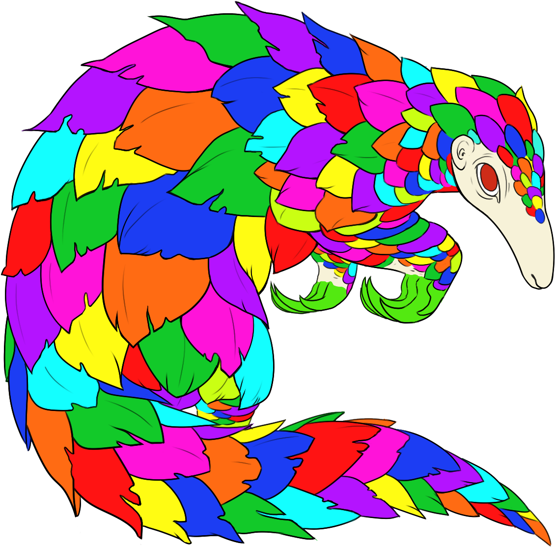 A Nice Little Rainbow Pangolin - A Nice Little Rainbow Pangolin (1200x1200)