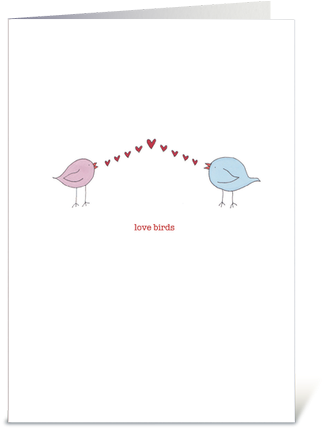 Love Birds Greeting Card - Paper (435x429)