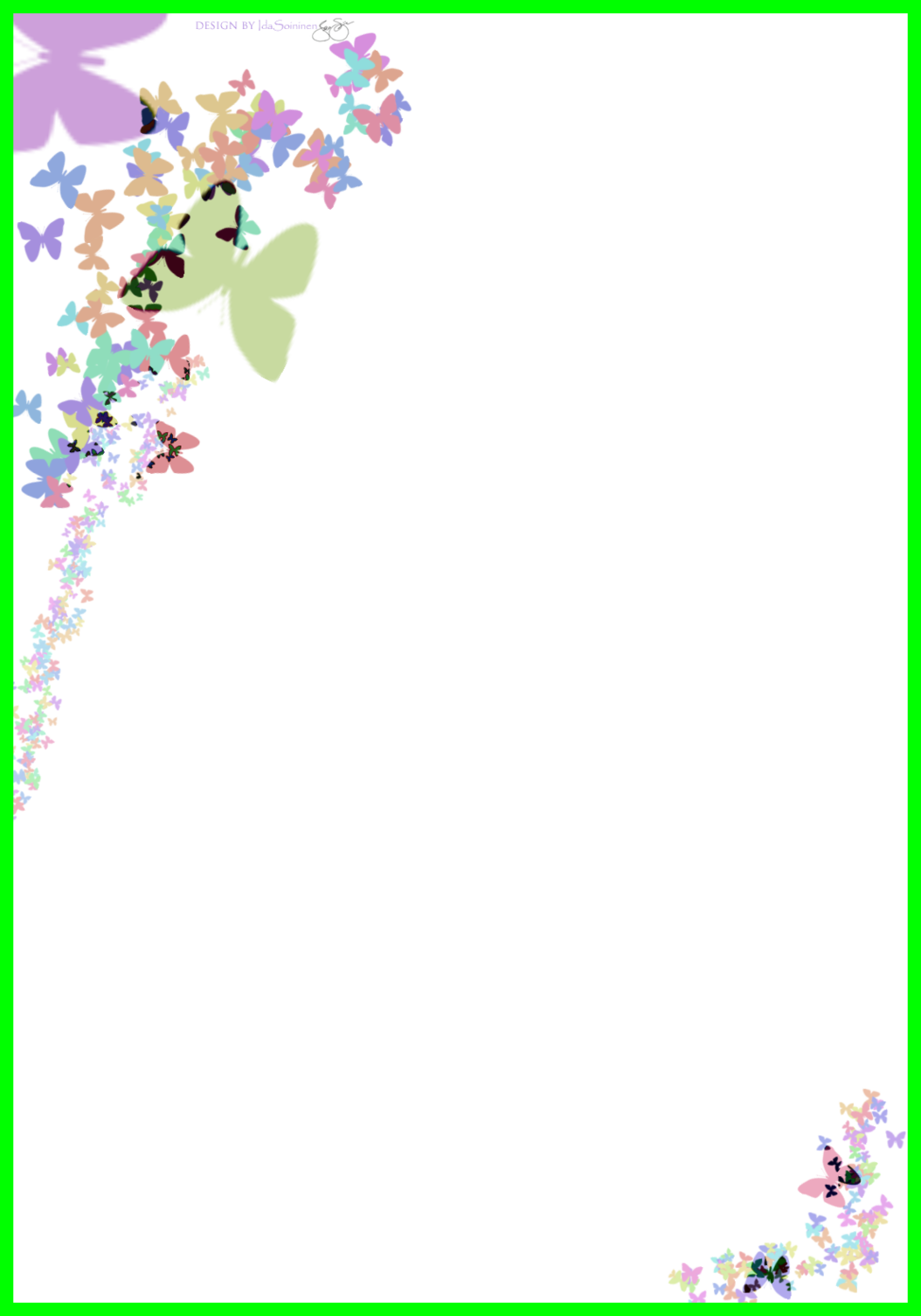 Marvelous Butterfly Letter Paper Png Of Background - Printing And Writing Paper (1054x1505)