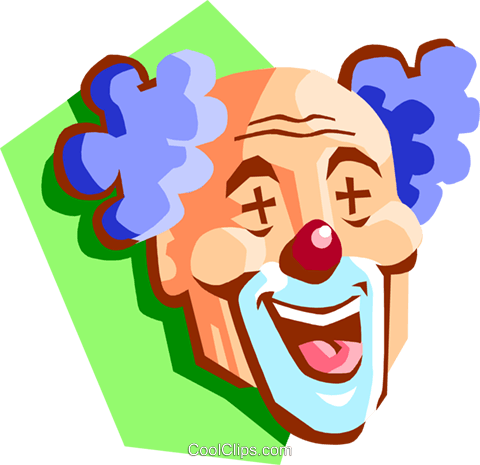 Clown Kopf Vektor Clipart Bild - Clown Kopf Vektor Clipart Bild (480x465)