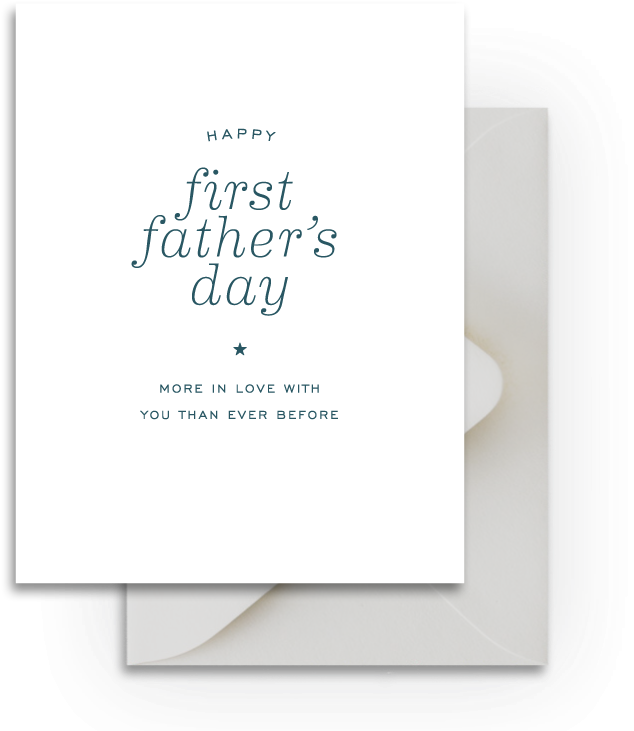 First Father's Day Card By Smitten On Paper - Calligraphy (792x792)