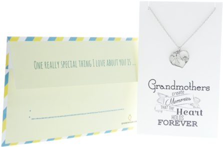 Feena Angel Heart Necklace Gifts For Grandma Quotes - Sketch Pad (530x398)