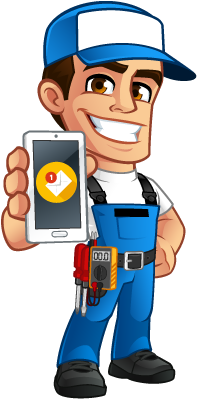 How Much Does It Cost - Electrician Cartoon (346x445)