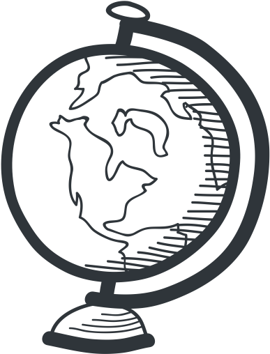 Download Png File 512 X - Hobbycraft Drawn Globe Travel Stamp 3.8 X 3.8 Cm (512x512)