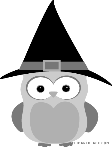 Halloween Owl Animal Free Black White Clipart Images - Clip Art (373x487)