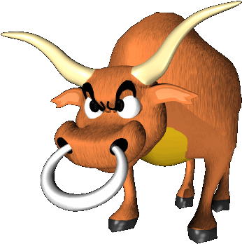 Gif Animados Y Frases Cortas - Bull Gif Cartoon (404x364)