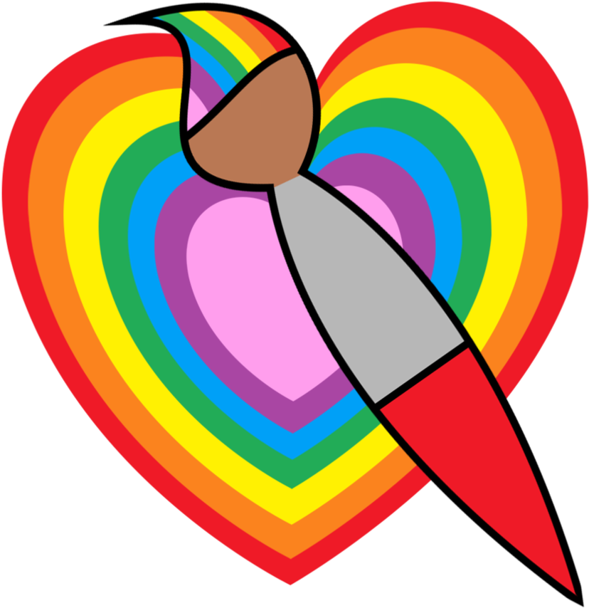 Rainbow Heart Cutiemark By Snowcat93 - Mlp Oc Cutie Mark Rainbow (894x894)
