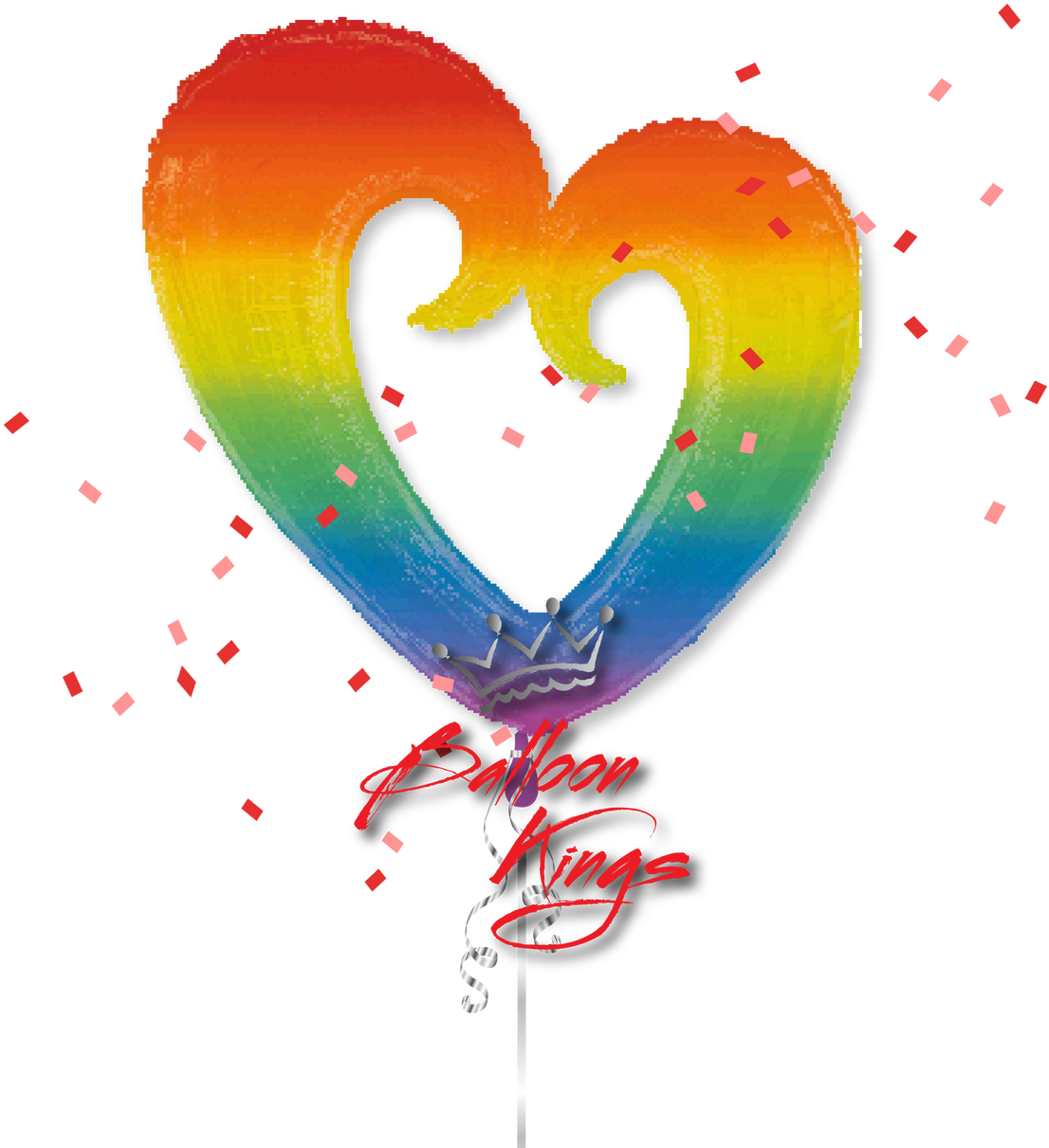 Rainbow Open Heart - Heart (1280x1280)