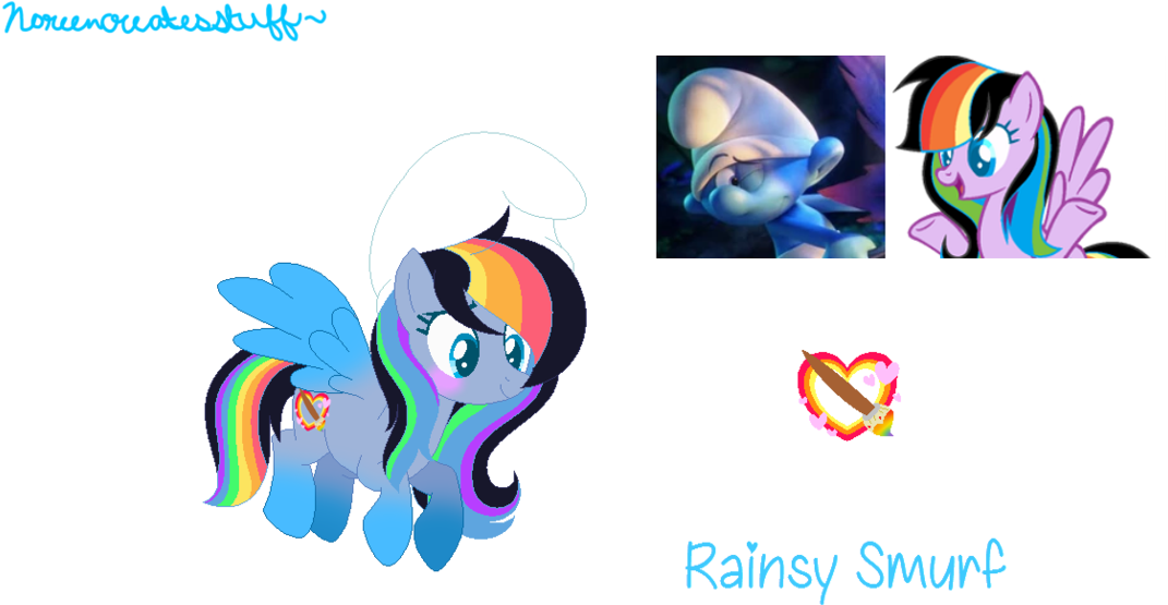 Rainbow Heart And Clumsy's Fusion By Noreencreatesstuff - Cartoon (1124x710)