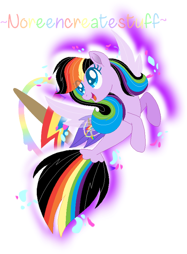 Seapony Rainbow Heart By Noreencreatesstuff - Rainbow (656x915)
