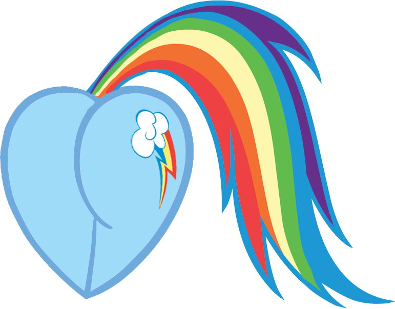 Rayodragon, Heart, Plot, Rainbow Dash, Suggestive - Rainbow Dash Butt Sexy (771x603)