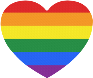 Gay Pride Rainbow Flag Stripes Heart-shaped Mousepad - Gay Pride Heart (500x500)