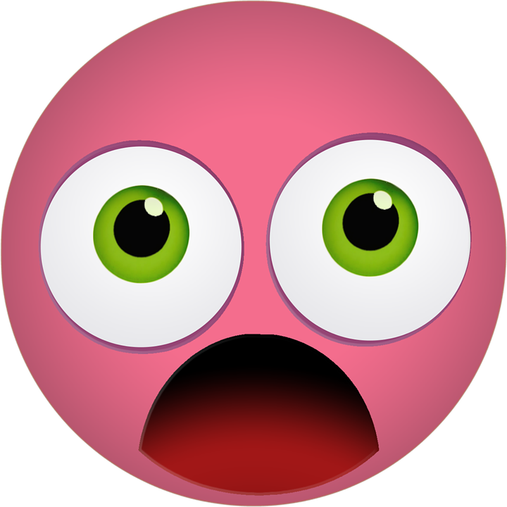 Loving Smiley-face Eyes Clipart - Scared Emoji With A Transparent Background (720x720)