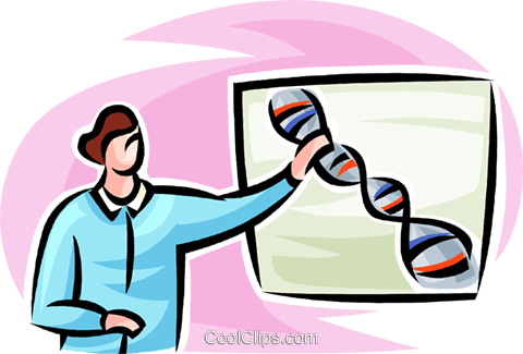 Dna Royalty Free Vector Clip Art Illustration - Scientist (480x325)