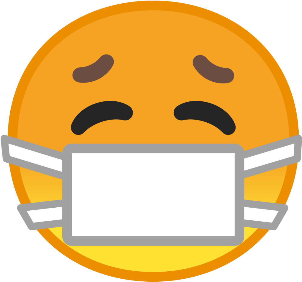 Face With Medical Mask Icon - Emoji Enfermo (1024x1024)