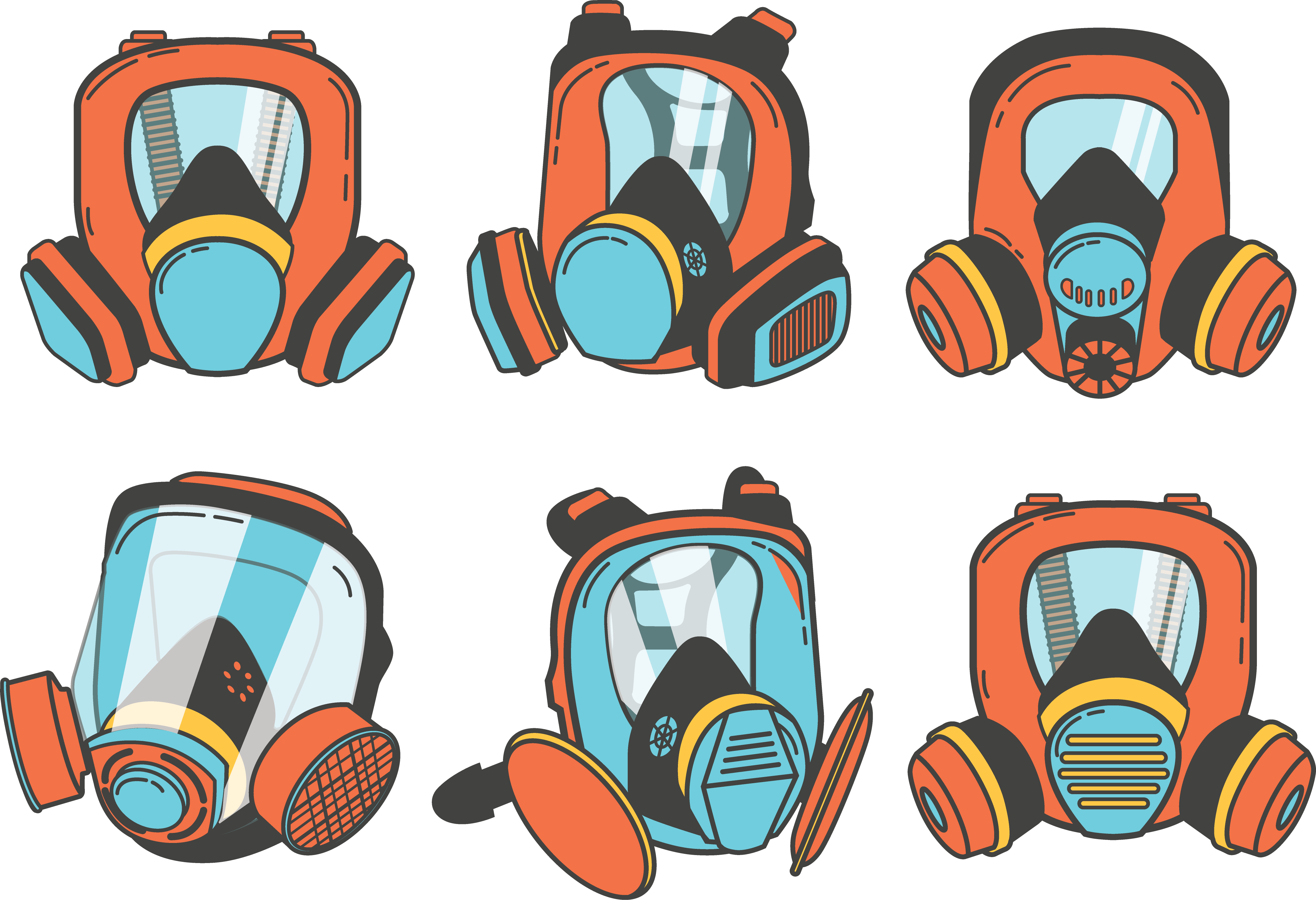 Gas Mask Respirator Euclidean Vector - Gas Mask Respirator Euclidean Vector (4453x3044)