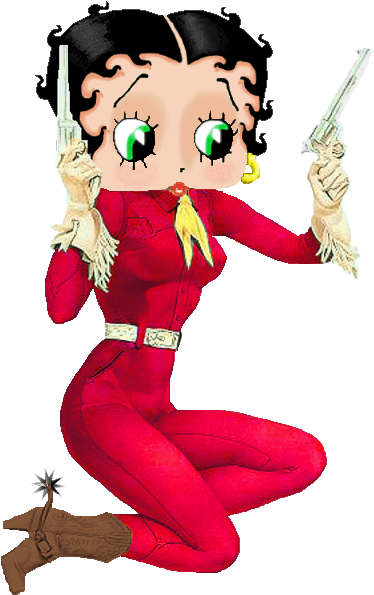 Betty Boop As Annie Oakley - Vargas Cowgirl (399x611)