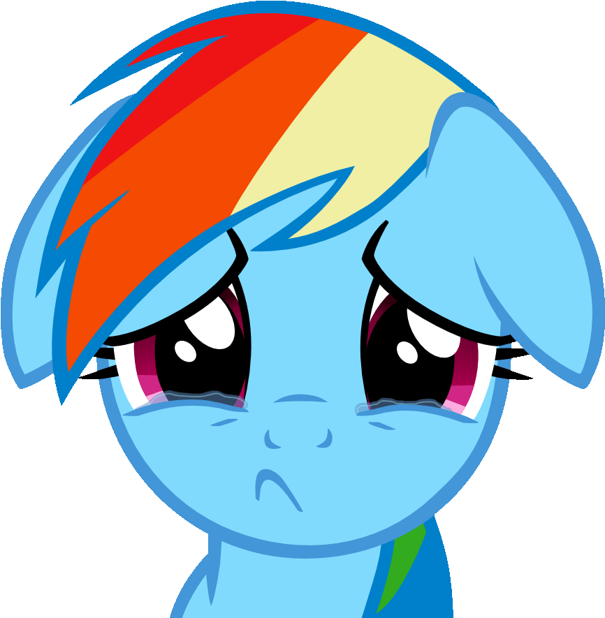 Sad Faces Images - Rainbow Dash Crying Face (900x900)