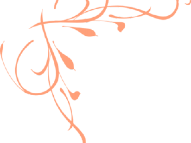 Swirl Clipart Peach - Calligraphy (640x480)