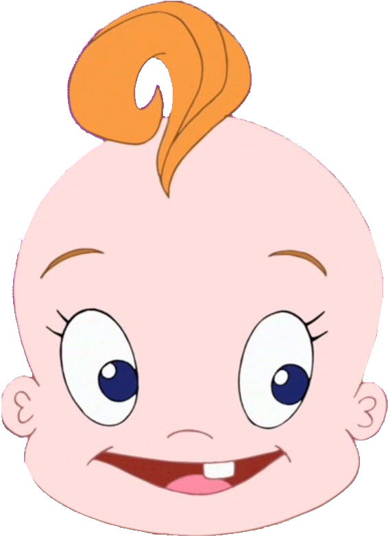 Creepy Baby Sticker - Cartoon Baby With One Tooth (744x933)