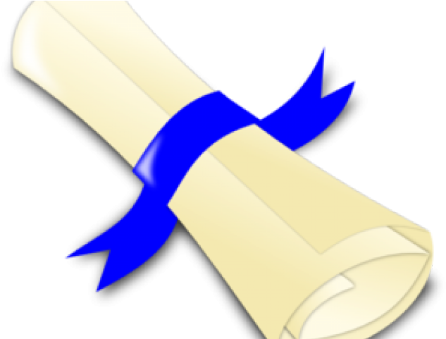 Winner Ribbon Clipart Scroll - Diploma Clip Art (640x480)