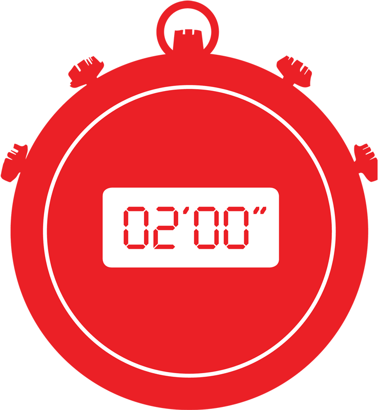 Fire Alarm Testing Clip Art - Stopwatch 2 Minutes (800x800)