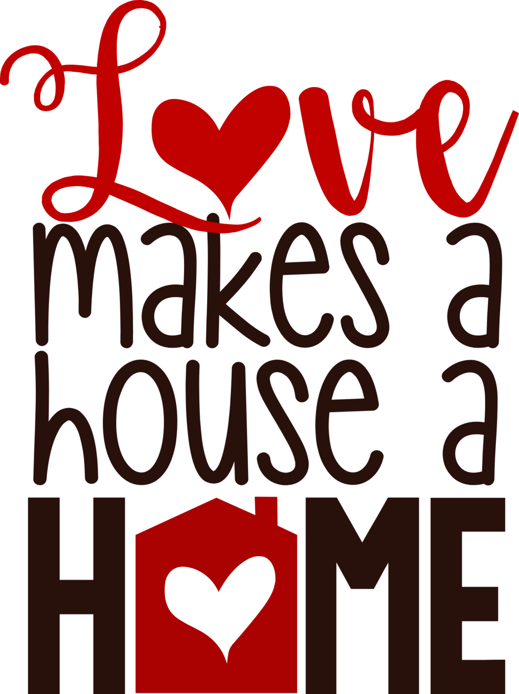 Love Text Clipart House - House (1060x1418)