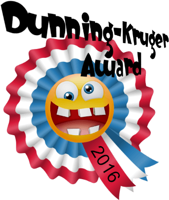 Prestigious Dunning-kruger Award Goes To Riverside - Clip Art (434x434)