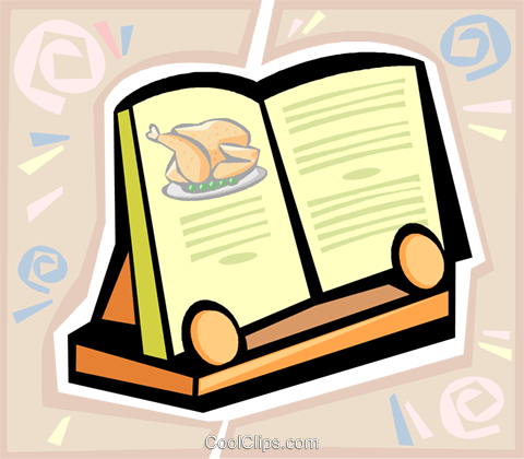 Recipe Book Royalty Free Vector Clip Art Illustration - Recipe Book (480x420)