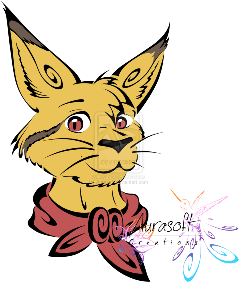 Lynx Head Cartoon Tattoo Design - Cartoon (807x990)