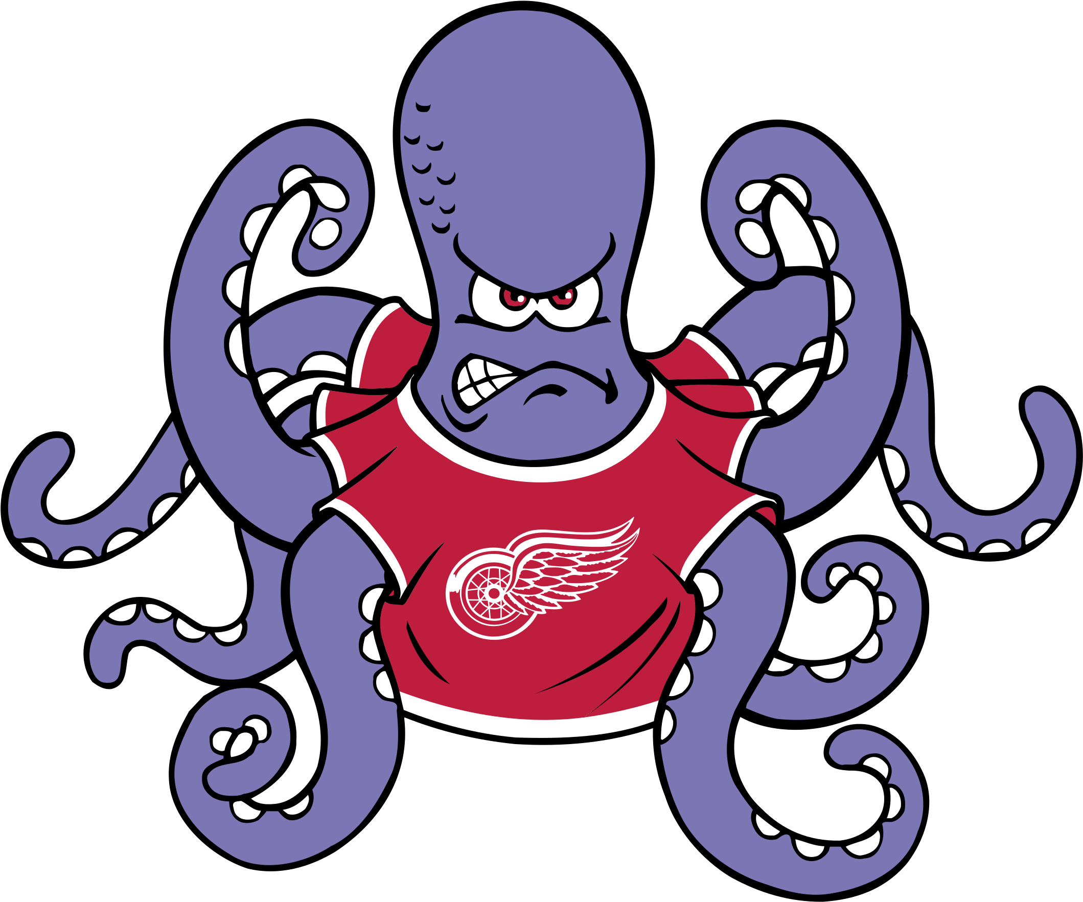 Detroit Red Wings Logo Png Transparent Svg Vector Freebie - Detroit Red Wings Octopus (2400x2400)