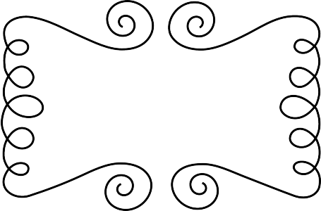 Black Doodle Swirl - Line Art (455x300)