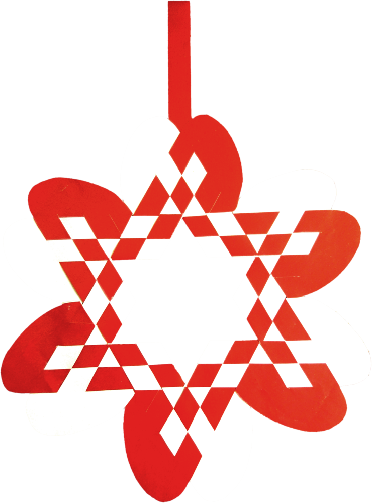 Skabeloner Til Flotte Og Unikke Julehjerter Til Juletræet - Pleated Christmas Hearts (740x1000)