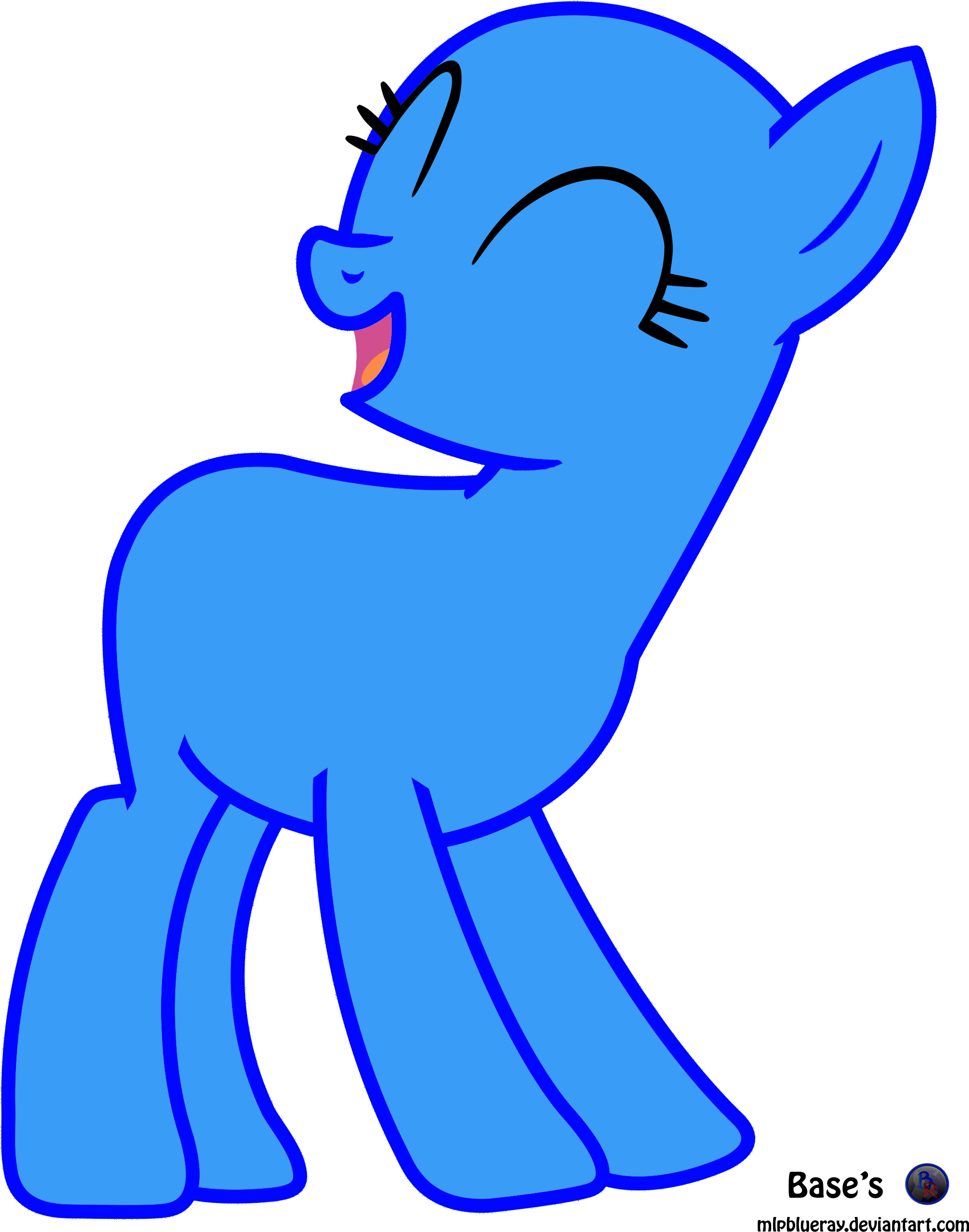 Mlp Vector Base /free2use By Mlpblueray - Mlp Base Blue (2316x2735)
