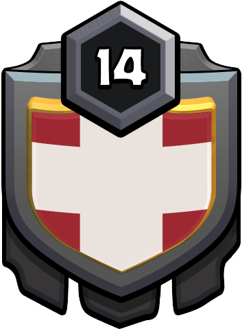 Danish Clanwar - Coc Clan Lvl 14 Badge (512x512)