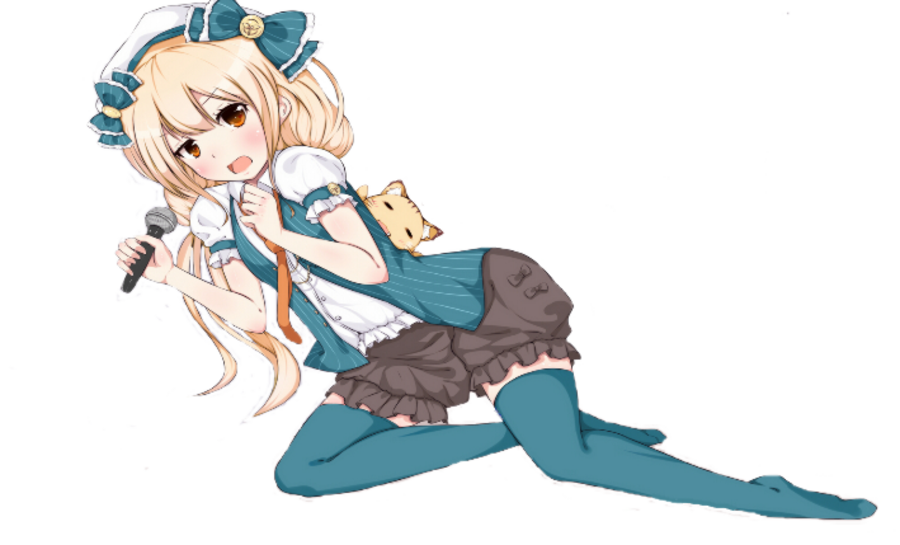 Anime Singer Render By Watashiwamai - Singing Anime Girl Render (900x545)