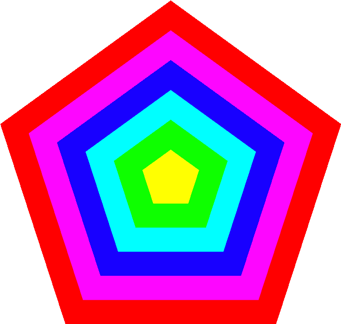 Pentagon Tunnel 6 Color By 10binary - Color Tunnel Circle Gif (720x720)