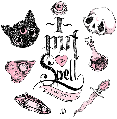 //emily - Put A Spell On You Tattoo (500x415)