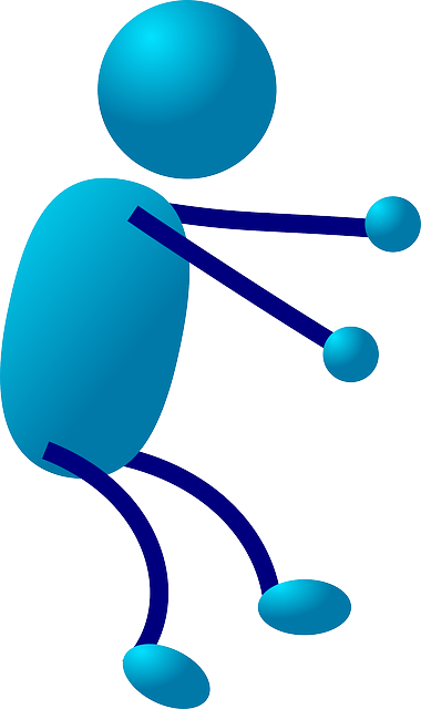 Men Blue, Stick, Symbol, People, Man, Figure, Men - Stick Men Clip Art (380x640)