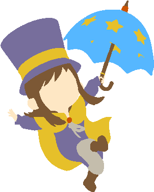 Minimalist Hat Kid By Redsorren12 - Hat In Time Umbrella (409x409)