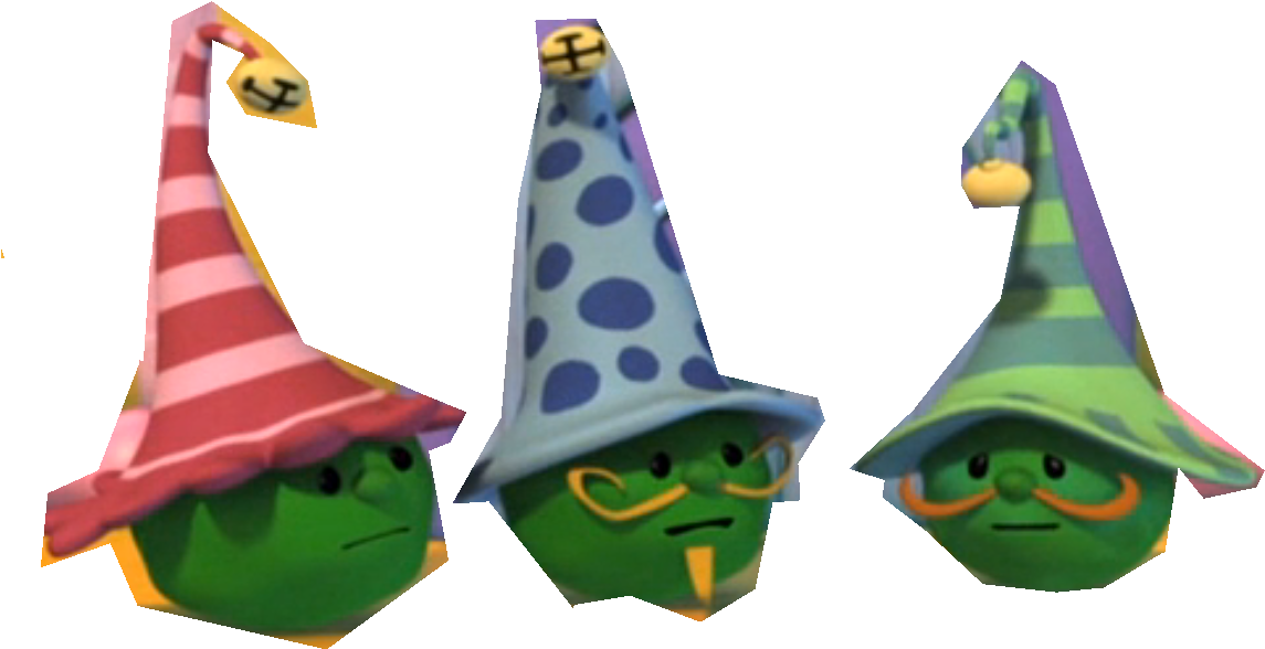 The French Peas As The Munchies In Munchieland - Wizard Of Oz Veggie Tales (1212x716)