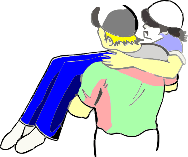 Baseball Medic Carrying Injured Clip Art At Clker - Cartoon (600x501)