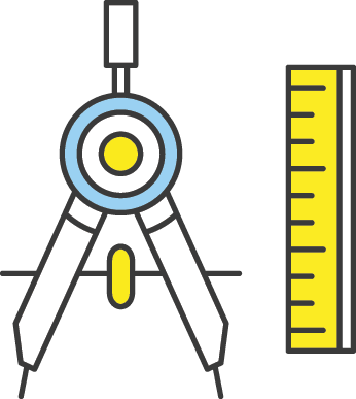 Flat Line Concept Prototyping Icon - Clip Art (356x399)