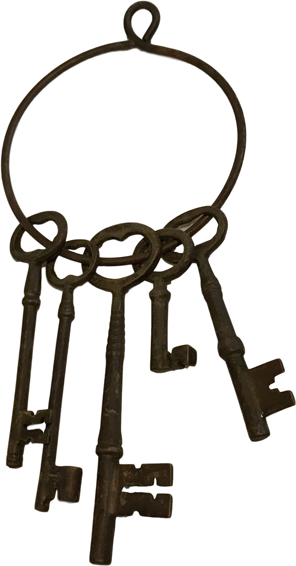Authentic Antique Skeleton Keys & Ring - Farmhouse (1097x2102)