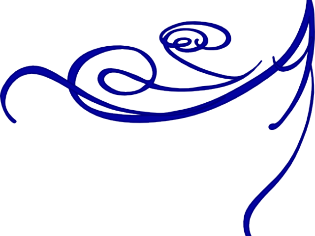 Decorative Line Blue Clipart Corner - Clip Art (640x480)