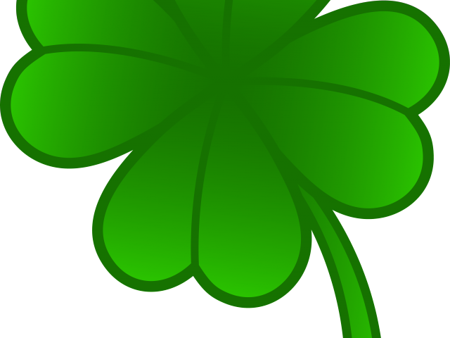 Shamrock Clipart Lucky Clover - Four Leaf Clover Clip Art (640x480)